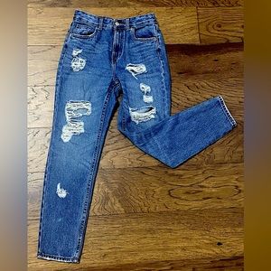 US small blue mom jeans